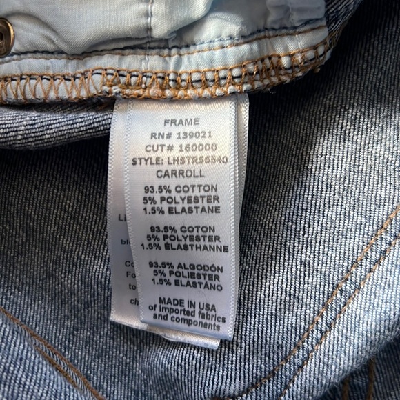 Frame Le High Straight in Carroll Wash - Picture 13 of 16